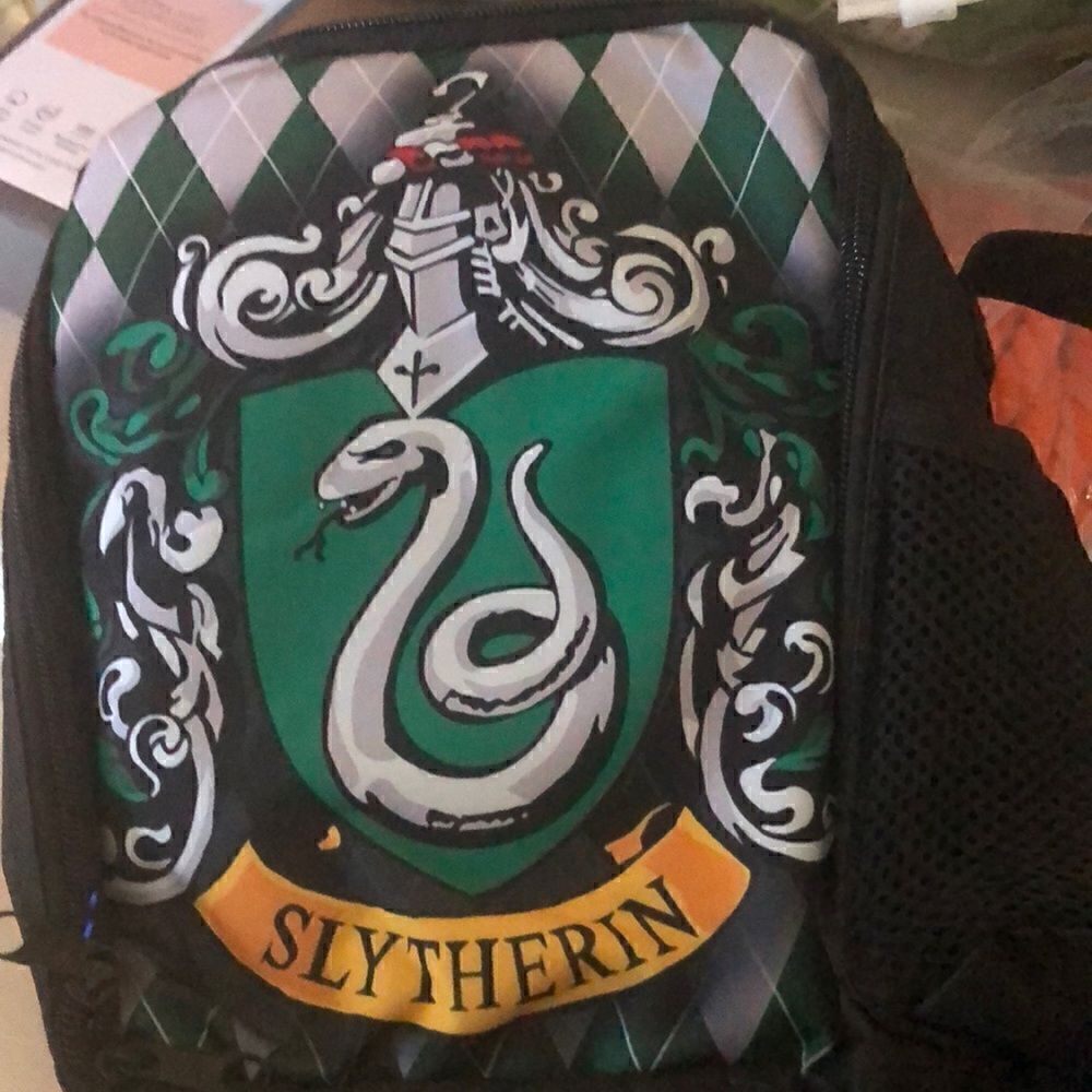 Slytherin crest lunch bag with shoulder strap-new